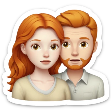 Ginger girl with white man sticker