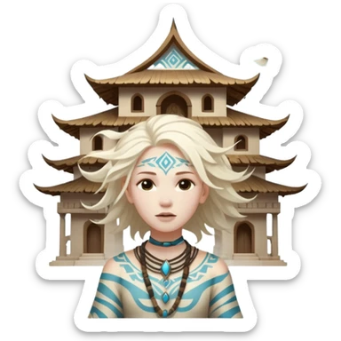 air elemental flying tribe house sticker