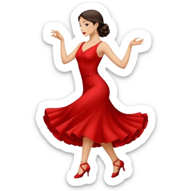 tango dancing woman emoji profile photo sticker