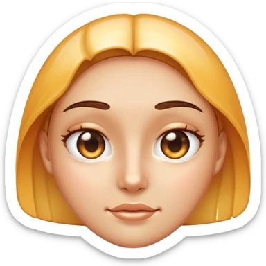 face with oily shiny skin sticker