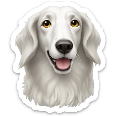 russian borzoi dog sticker