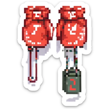 красные боксерские перчатки с надписью "23", no background sticker