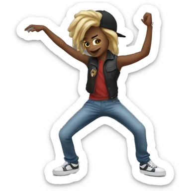Skyler dancing hip hop sticker