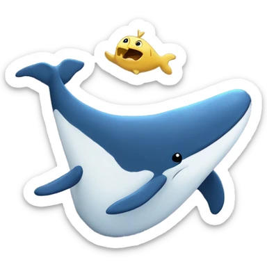 generate me an image of the docker whale with an expression of ecstatic bliss sticker