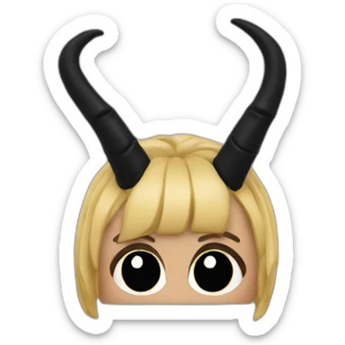 the horns with black nails sticker