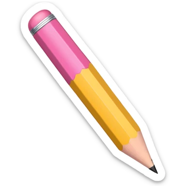 Lapiz de escribir con borra sticker