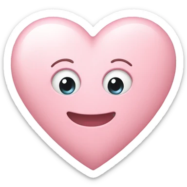 Light pink heart sticker