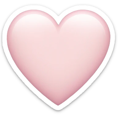 light pastel pink heart sticker