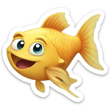 A fish that laughs sticker
