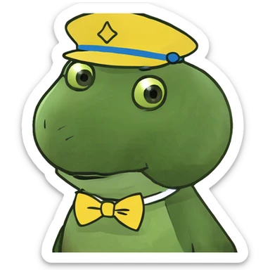 Standing chick sticker