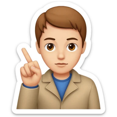 Straight face emoji flipping the bird sticker