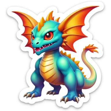 Epic legendary complex gradients aesthetic-Fakémon-creature sticker