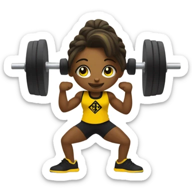 Hufflepuff working out sticker