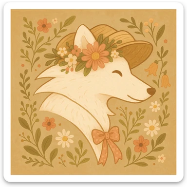 Give the Overwolf logo a cute cottagecore makeover sticker