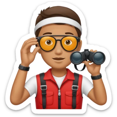 Lifeguard with Binoculars sticker