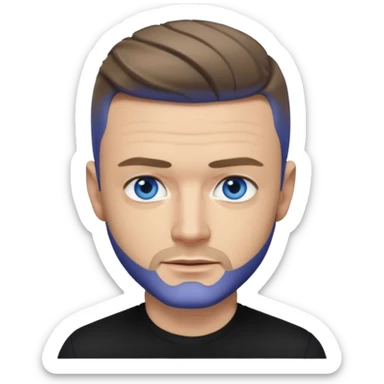 Justin Timberlake blue eyes, dark blonde hair, black shirt sticker