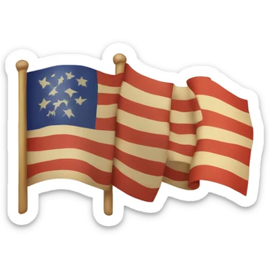 A flag that had 3 sections and is horizontal. There is a symbolic symbol of the sun and 3 stars on the left hand side sticker