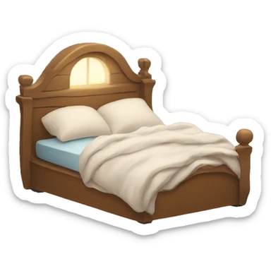 A cozy bed sticker