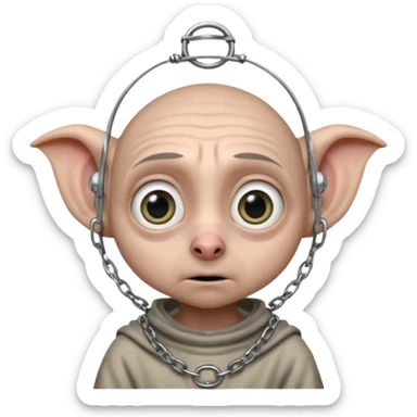 Dobby the house elf in steel chastity cage sticker