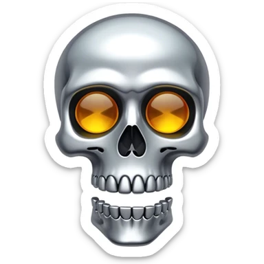 Skeleton made out of chrome sticker