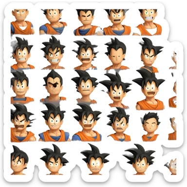 Goku enojado full HD Alta resolución 4k sticker
