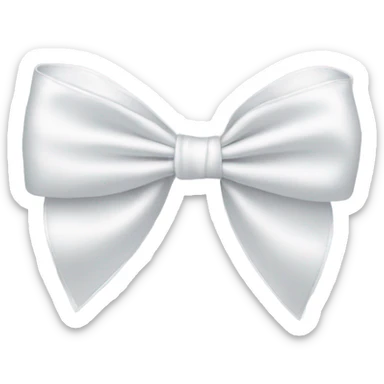 white satin bow sticker