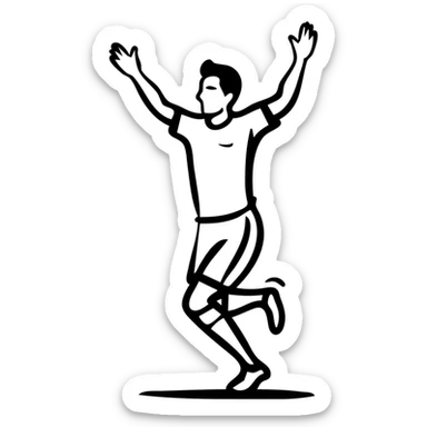 Barcelona footballer Lamine Yamal dancing in celebration sticker
