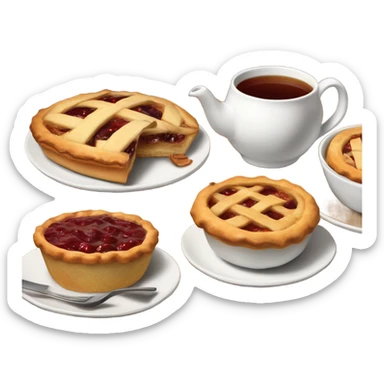 Tea with pies sticker