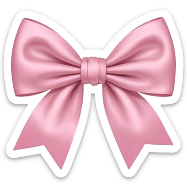 Baby pink bow sticker