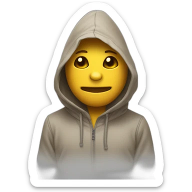 un chat avec une capuche stiler sticker