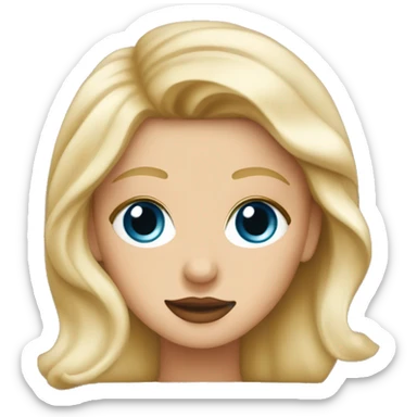 Starbucks cup drink with blonde girl blue eyes  sticker