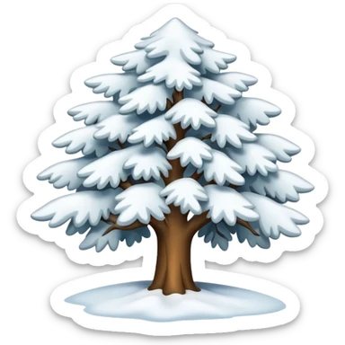 snowy tree sticker