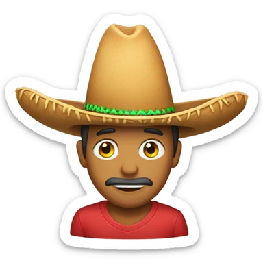 cucaacha con gorra de mexicano sticker