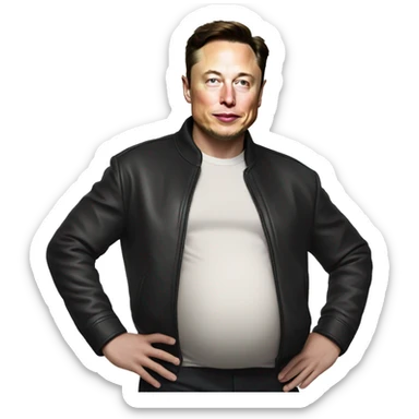 pregnant elon musk sticker