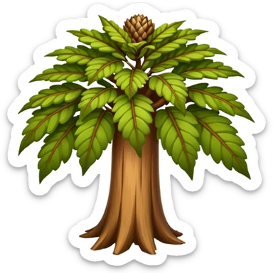 lepidodendron palmera tronco de escamas hojas con semillas cafe sticker