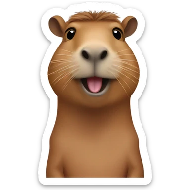 
happy capybara sticker