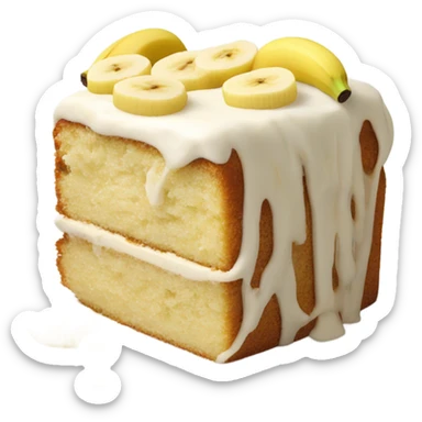 Banana cake sticker