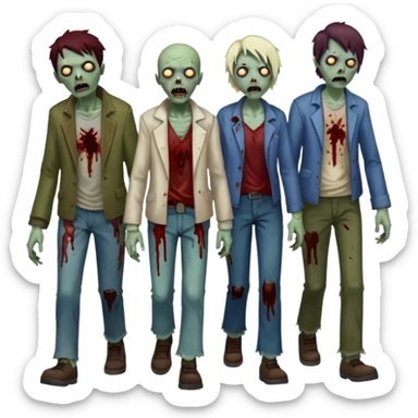 Zombie apocalypse sticker