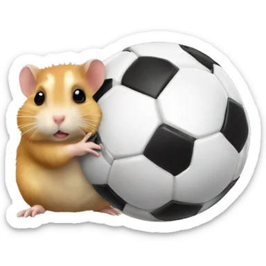 Hamster mit Fußball sticker