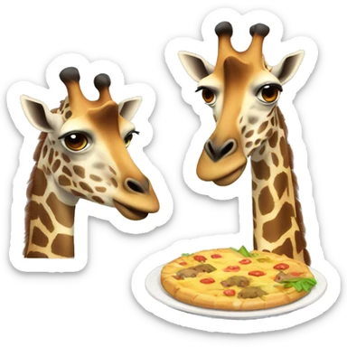 Jirafa comiendo  sticker