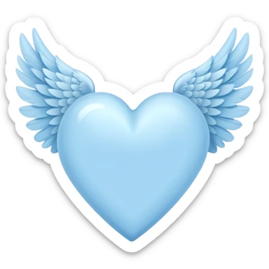 Light Blue heart with wing 🩵🪽 sticker