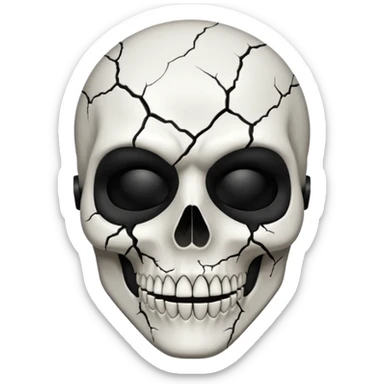 horror mask icon neckless sticker