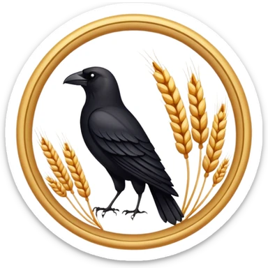 weat and crow runic emblem sticker