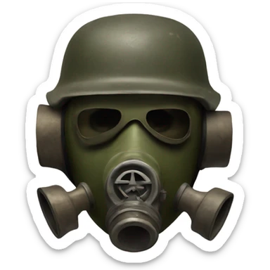 ww2 german gaz mask sticker