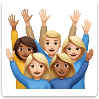 Feliz manos arriba sticker