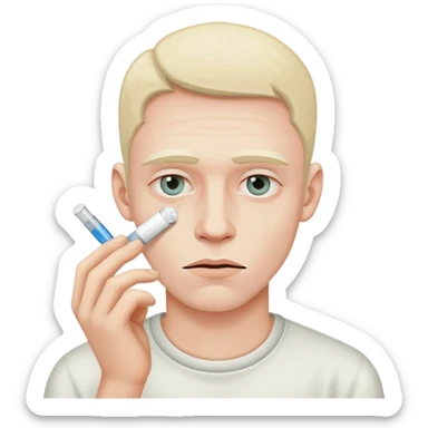 man addicted to drugs  sticker