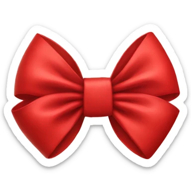 Red bow sticker