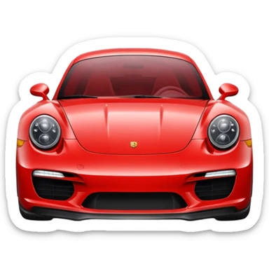Porche rouge sticker