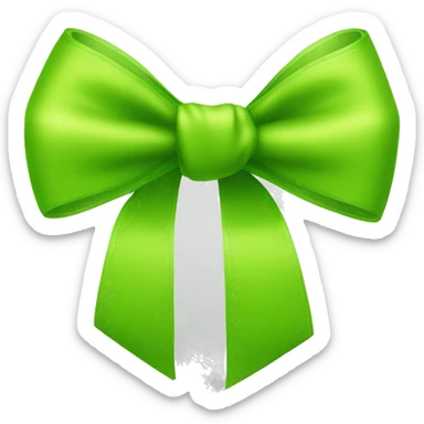 A lime green bow sticker