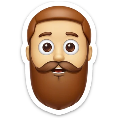 Brown M&M with a Beard 
 sticker
